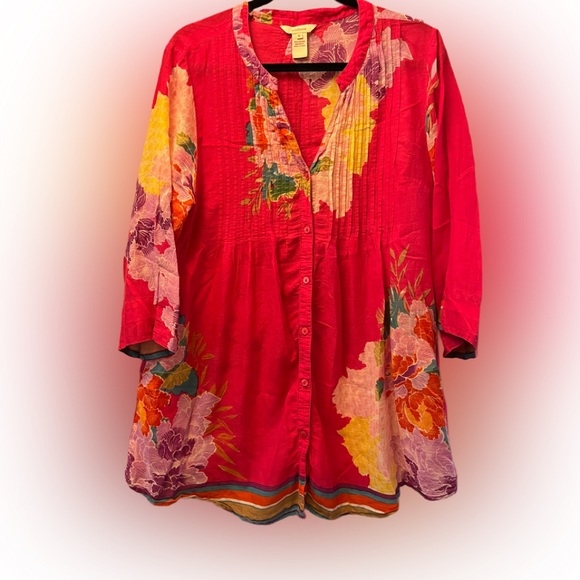 Sundance Large blouse or beach cover up or wear with leggings. - Picture 1 of 9